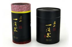 China Cylindrical Black Paper Tubes Round Clear Window Coffee Bean , Tea Packaging supplier