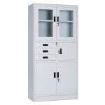 Bedroom Wardrobe Sturdy Portable Glass Door Filing Cabinet for sale