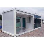 Flexible Folding Container House With Rock Wool Sandwich Panel And Bending Steel Plate Wall Panel for sale