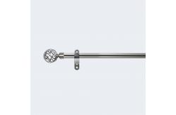 China 1.6M Iron Curtain Rods Set With Ball Shape Finials Electroplate supplier