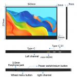 15.0 Inch 1920*1080 HDR Type-C USB Mini-HDMI Multi-interface Portable Monitor for iPad Laptop Meeting Sharing for sale