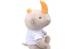 China 25cm Lifelike Polypropylene Cotton Filling Rhino Plush Toy For Baby supplier
