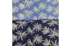 China 40% POLY 60% RAYON Embroidered Jean Denim Fabric Dark Blue supplier