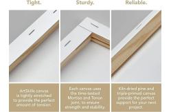 China Small Painting Art Set With Easel And Canvas , Stretched Canvases Panels Pack OEM supplier