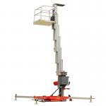 Single Mast Electric Lifting Platform Vertical Boom Lifter With AC DC Power Supply for sale