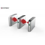 High Efficiency Wide Lane Turnstile Flap Barrier Facial Recognition IC Card for sale
