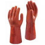 30CM Length Protective Work Gloves , PVC Coated Acid Resistant Gloves for sale