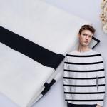 Soft And Durable Comfortable Skin-Friendly Striped Knit Fabric For T-Shirt for sale