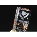 Durable K9 Crystal Trophy Cup Custom Engraving Logo / Texts Solid Structure