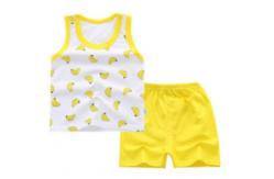 China Random combination wholesale Multiple patterns sleeveless boy set clothing supplier