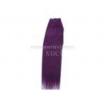 Custom Ear To Ear Frontal / Purple Human Hair Lace Front Wig Silky Straight Hair Extensions for sale