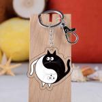 Holographic Acrylic Key Chain Cute Cartoon Animal Pet Picture Printed Acrylic Picture Keychain