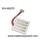 Custom Industrial Metal Kiosk Keyboard / Digital Keypad With 16 Keys for sale