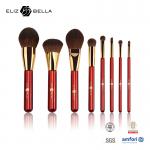 OEM Professional Makeup Brush Set Gold Copper Ferrule And Wooden Handle for sale