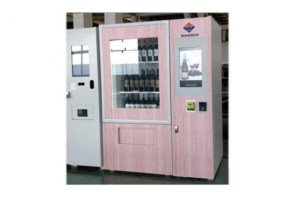 24 Hours Touch Screen Wine Vending Machine Self Service For Restaurant / Stadiums