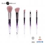 5pcs Cosmetic Makeup Brushes Aluminium Ferrule Synthetic Hair Private Label Design Makeup Tools for sale