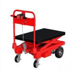 1500kg Manual Scissor Lift Table Red Hydraulic Table Lift Cart for sale