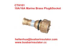China 10A/16A marine brass plug&socket CZH101 waterproof socket handware in bulk supplier