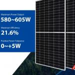 580W 585W Ja Solar All Black 590W 595W 600W 605W Bifacial Pv Panels for sale