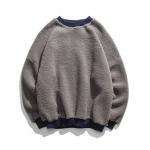 Mens Plain Oversized Crewneck Sweatshirt , Oversized Sherpa Fleece Sweatshirt