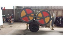 China 40KN Hydraulic Tensioning Tool Cable Tensioner Connect Hydraulic Conductor Reel Stand supplier