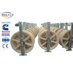 Nylon Wheel Wire Pulling Blocks , 3 Sheave Galvanized Steel Wire Pulling Pulley for sale