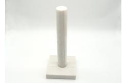 China White Stone Paper Towel Holder , Marble Paper Towel Stand Square Base supplier
