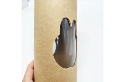 China Custom T Shirt Kraft Paper Cans Packaging Biodegradable With Clear Window supplier