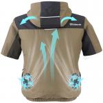 OEM Short Sleeve Air Conditioned Shirts With Two Fan Air Conditioning T Shirt for sale