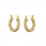 24K Chunky Gold Plated Hoop Earrings