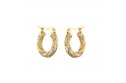 China 24K Chunky Gold Plated Hoop Earrings supplier