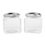 Food Grade PET Plastic Clear Plastic Cylinder , Aluminum Easy Open End Tube for sale