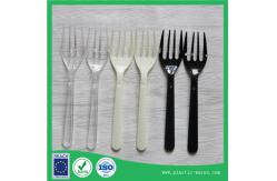 China Plastic Disposable Forks in clear, white and black colors supplier