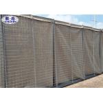 Beige Custom Sand Filled Barriers / Welded Wire Mesh Gabion Defensive Bassion for sale