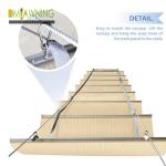 Sus316 Fabric Waterproof Retractable Cover Pergola Sliding retractable pergola canopy