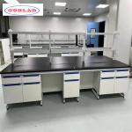 Configurable Chemistry Lab Workbench Number of Shelves Drawers and Handles as Drawing for sale