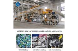 China Waste Lithium Lead Acid Battery Recycling Machine Battery Scrap Recycling Plant Crushing Line supplier