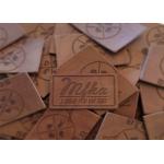 Embossed Custom Leather Clothing Patches , Creative Leather Flight Jacket Patches