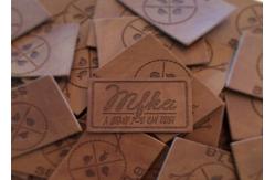 China Embossed Custom Leather Clothing Patches , Creative Leather Flight Jacket Patches supplier
