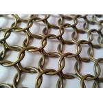 Bronze Color Metal Ring Mesh 1.5x15mm As Space Partitions For Shopping Mall for sale