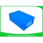Stackable Plastic Pallet Boxes PP Material , Folding Plastic Crates Transport Moving