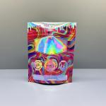 3.5g Mylar Holographic Bags Doypack With Zipper For Weed Flower for sale