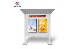 China Build In Media Player LCD Screen Portroit Kiosk Dual Screens Rain Shelter supplier