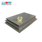 Corrugated Brushed ACP Aluminum Adhesive Sheet Roof Panels 1000mm 6mm LDPE for sale
