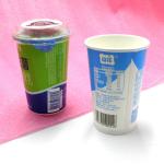 Printed Biodegradable Paper Yogurt Cup Disposable 4oz 6oz For Ice Cream for sale