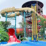 Curve Fiberglass Pool Water Slide Water Amusement Park Equipment 500kg Capacity