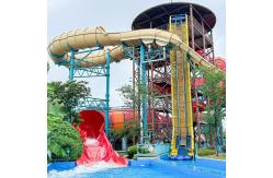 China Curve Fiberglass Pool Water Slide Water Amusement Park Equipment 500kg Capacity supplier