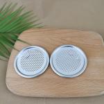 63mm Wrinkle Feeling SGS POE Dry Food Aluminum Foil Lid for sale