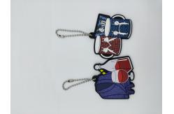 China Wave Chain Custom Soft Pvc Keychain 2D Design Cartoon Design supplier