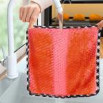 KILINE Microfiber Kitchen Rag Dish Cloth Non-stick Oil Thickened Table Cleaning Cloth for sale